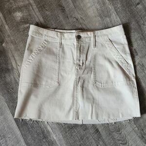 Lucky Brand Cream Denim Skirt